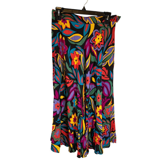 Counterparts Vintage 80s Women's Maxi Skirt 12 Whimsy Colorful Party Floral