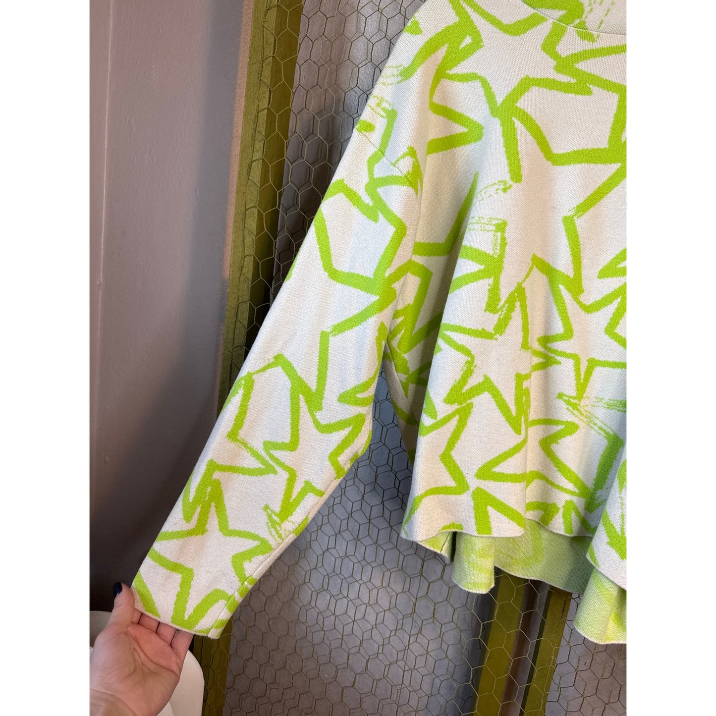 Maeve by Anthropologie Carys Mock-Neck Sweater Large Rave Electric Space