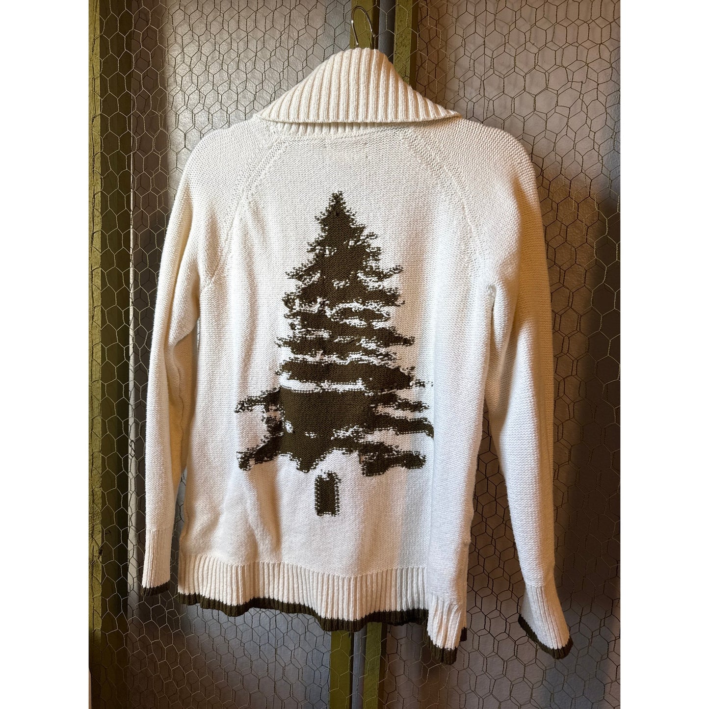 Anthropologie Nature Organic Earth Cardigan, Evergreen, NWOT, Women's Medium