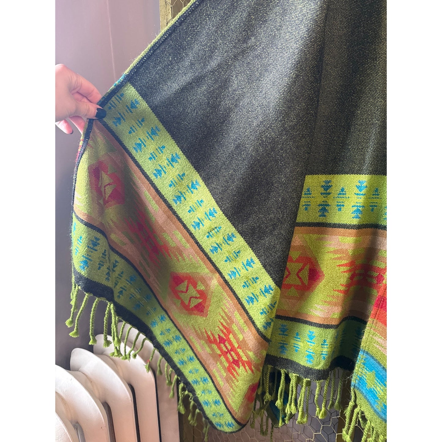 Pendleton Wool Blend Shawl Fringe One Size Southwestern