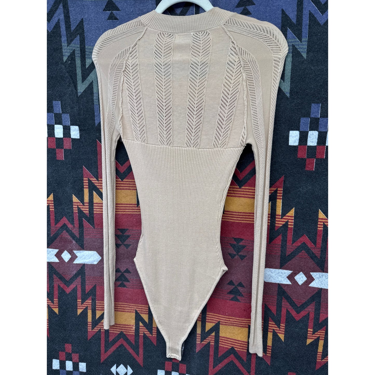 Free People Rainbow NWT Small Bodysuit Long Sleeve Pastel Dreams Sweater Knit