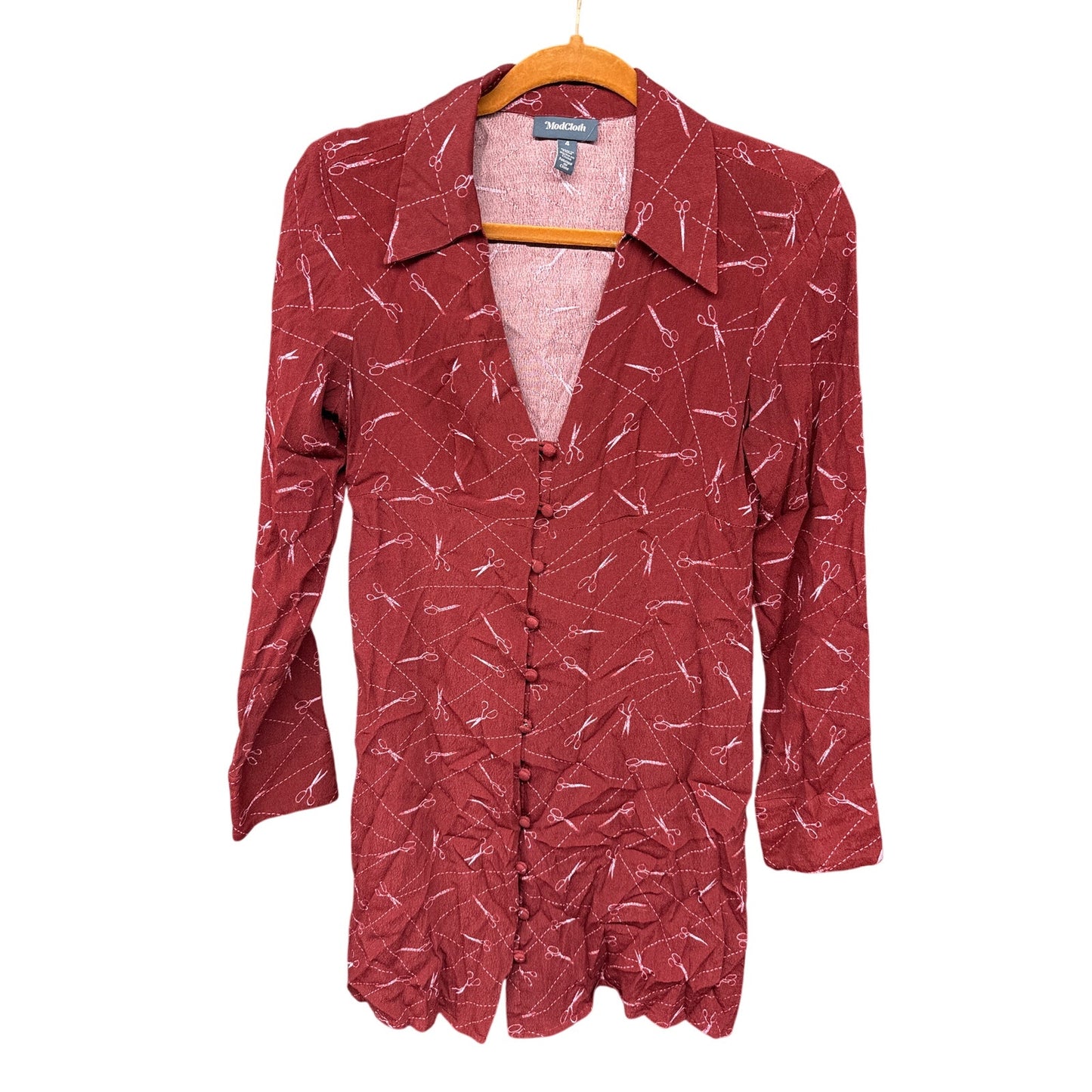 Modcloth Women's Hairdresser A Cut Above Average Shirt Dress 4