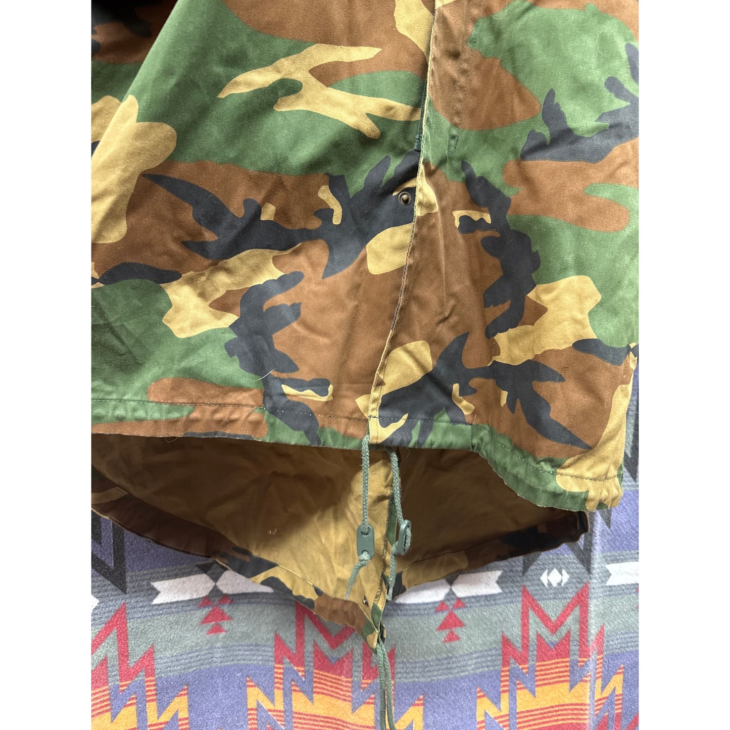 Oversized Outer Layer Military Camo Faux Fur Coat XL Glam Gorpcore Streetwear
