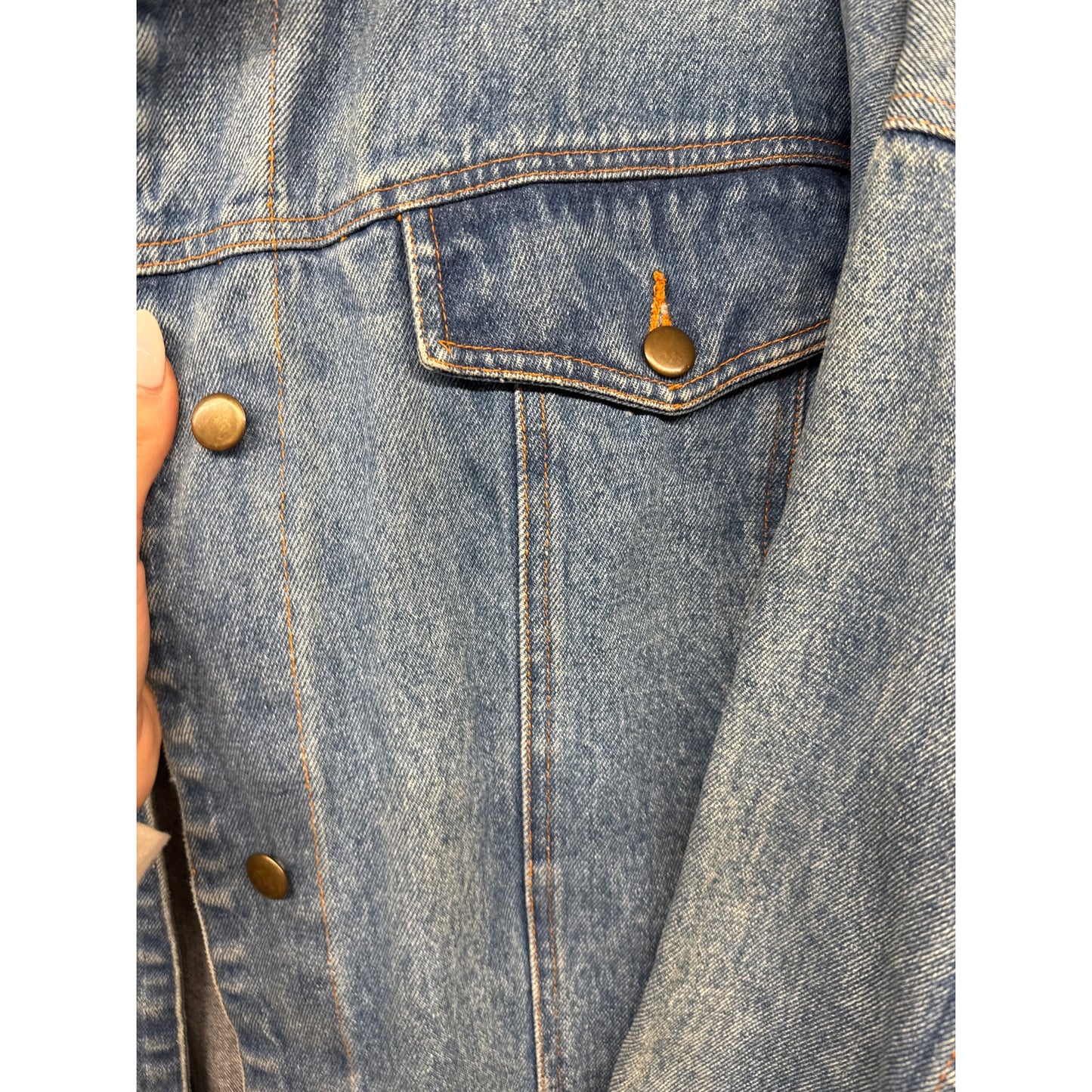 Vintage 90s Sergio Valente Denim 20.5 Western Country Ranchwear Jacket Cotton XL