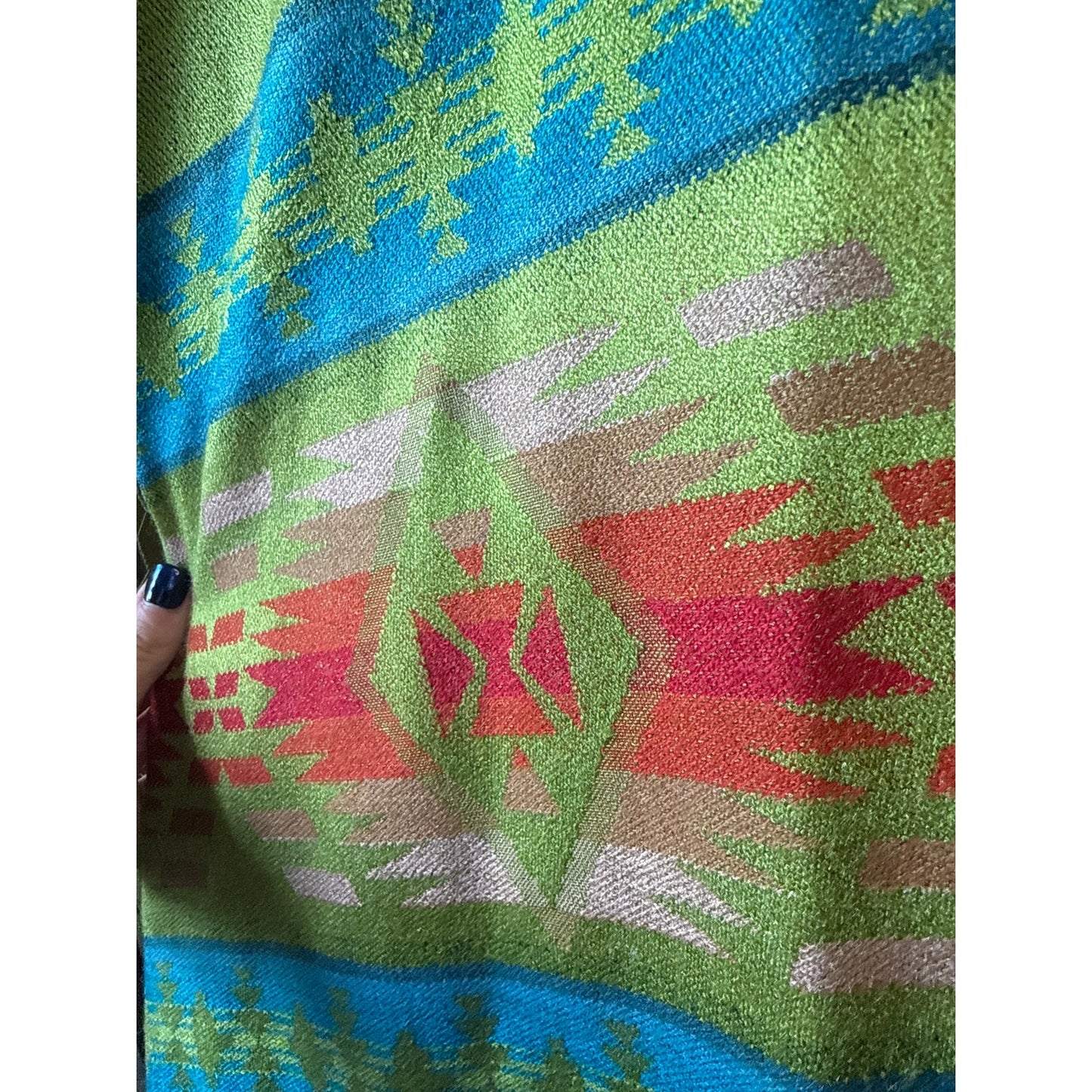Pendleton Wool Blend Shawl Fringe One Size Southwestern