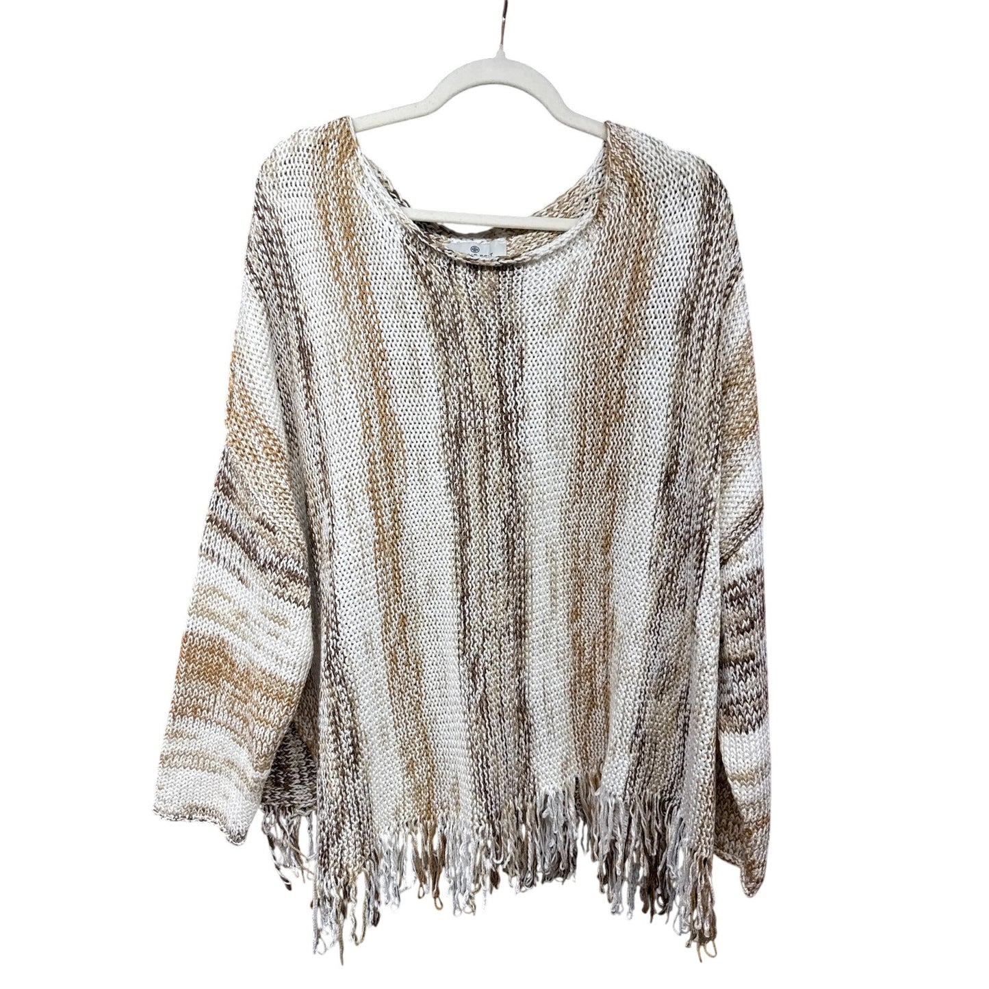 Laurie Felt Women's Baja Western Country Fringe Casual Luxury Sweater Medium L