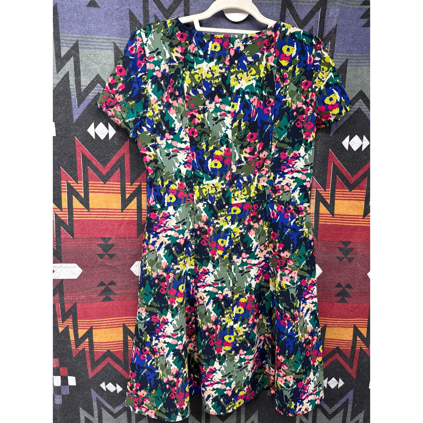 J, Crew Floral 8 Dress Rainbow Summer Formal Professional Garden