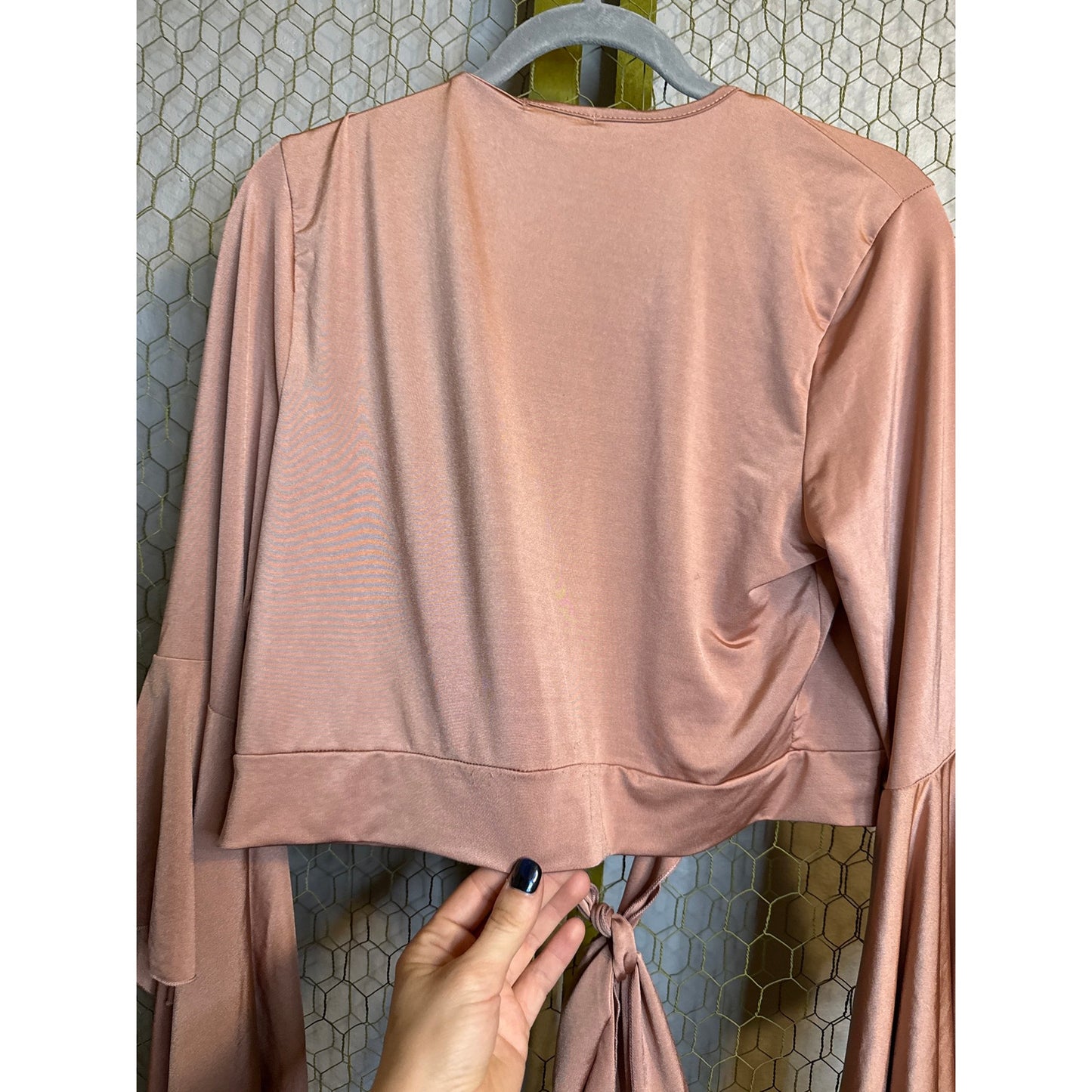Charlotte Russe Medium Coverup XL Blush Pink Ballet Fairy Sleeve Line Y2K