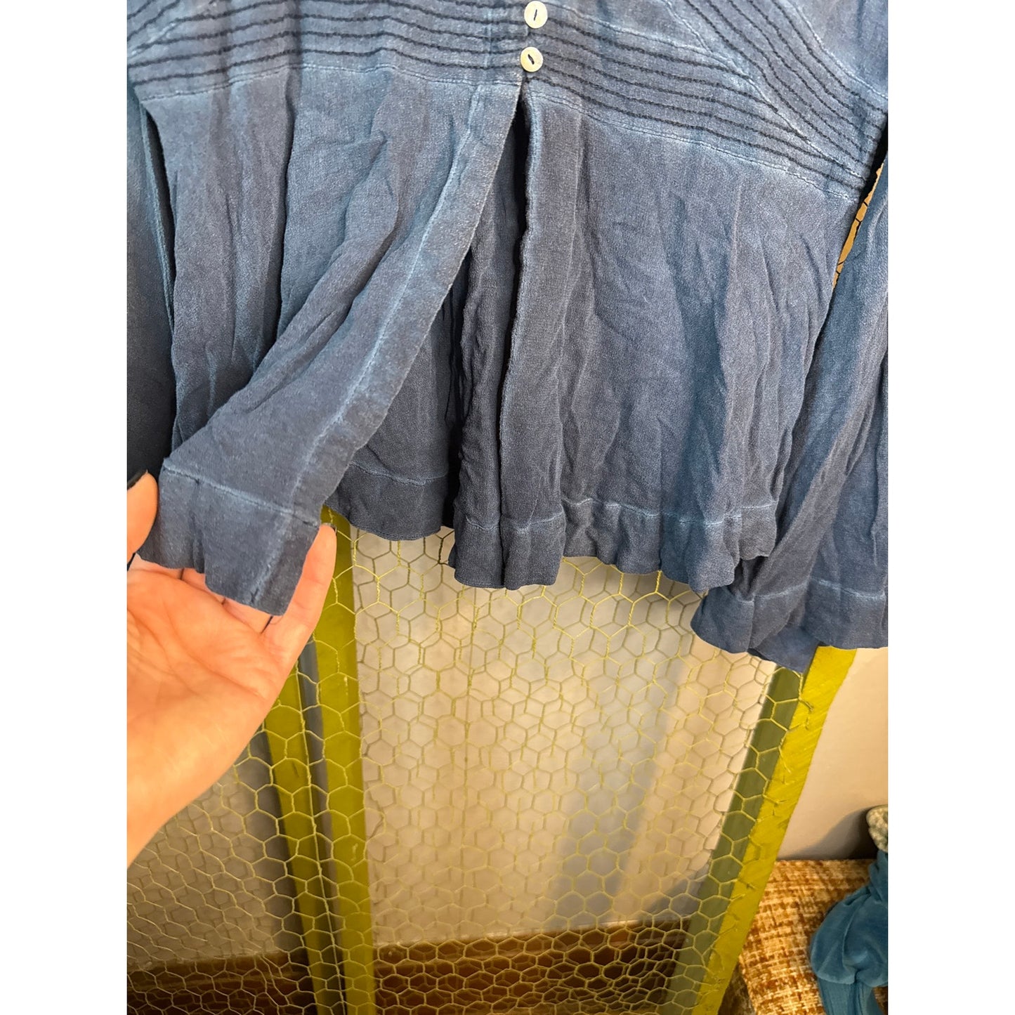Free People Hippie Boho 70s Vibes Trumpet Sleeve Fairy Free Spirit Blouse Sexy