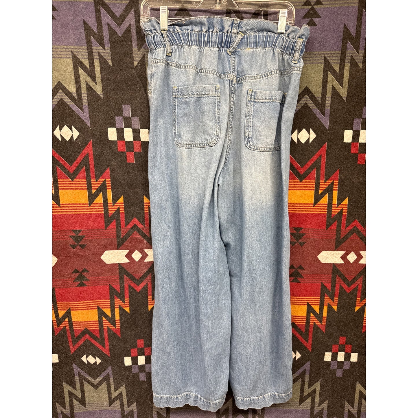 Pilcro Anthropologie Wide Leg Flare Pants 26 Nautical Beach Flowy Buttonfly