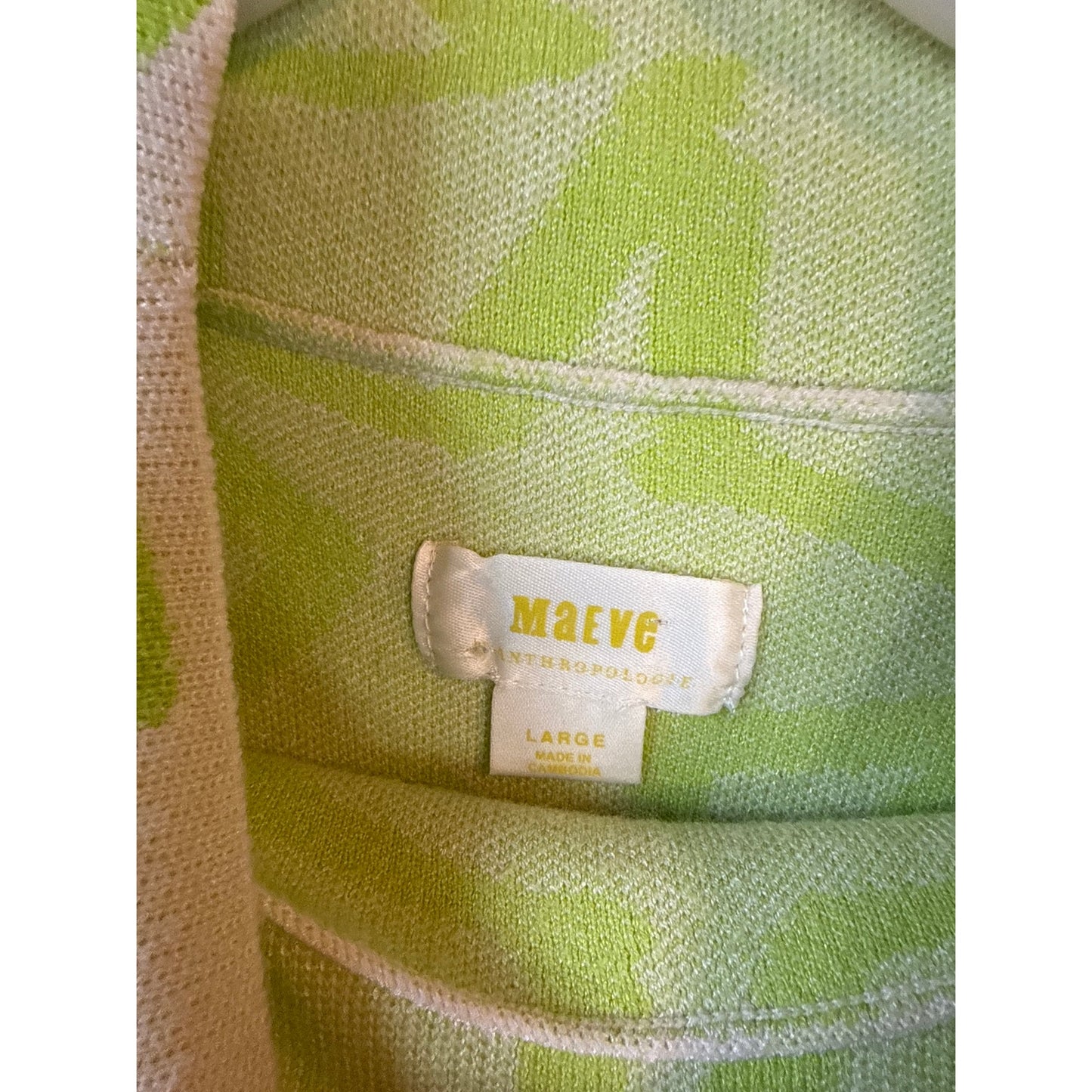 Maeve by Anthropologie Carys Mock-Neck Sweater Large Rave Electric Space