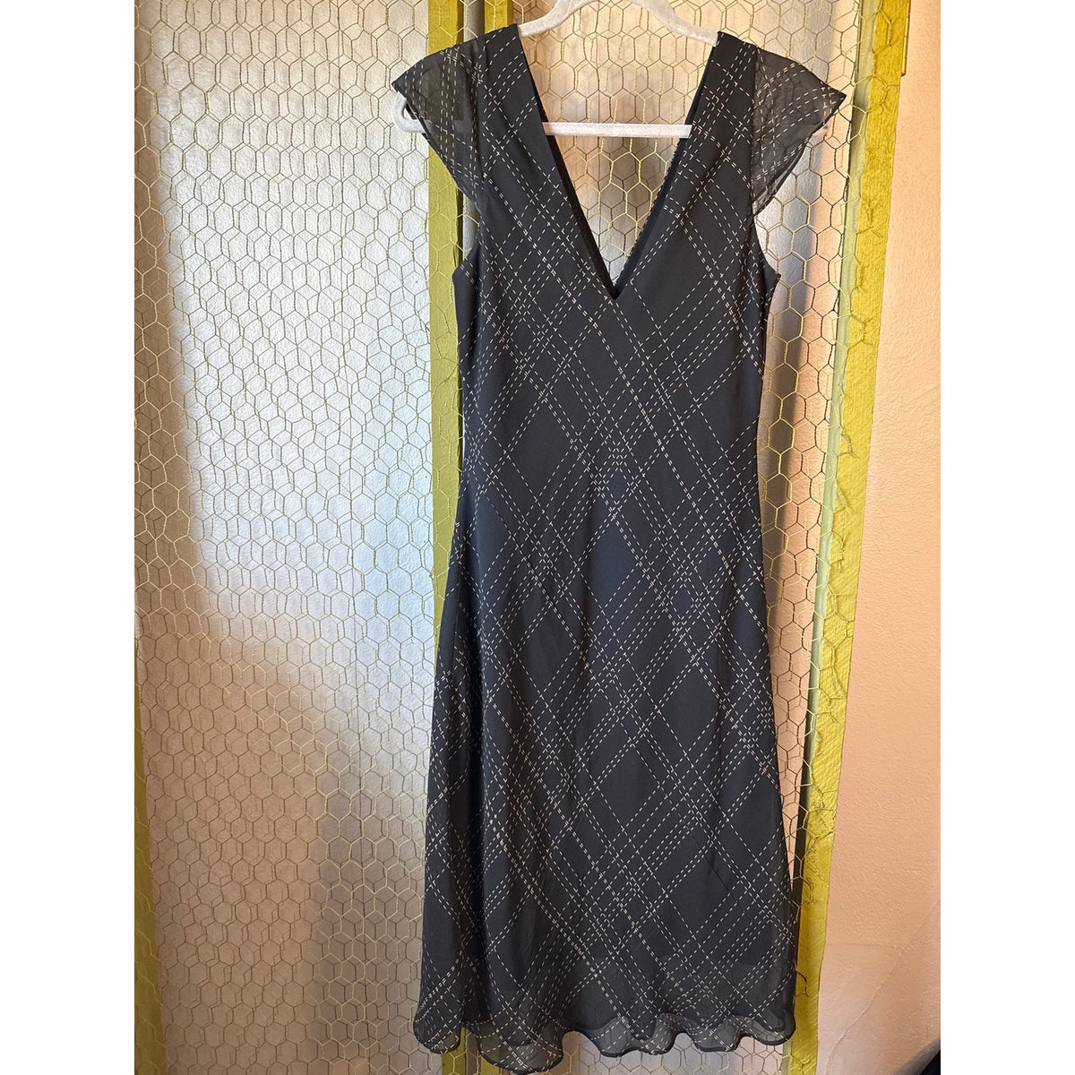 Y2K Vintage BCBG Max Azria Black Dress 8 Silk Flowy Hilary Duff Disney 90s SATC