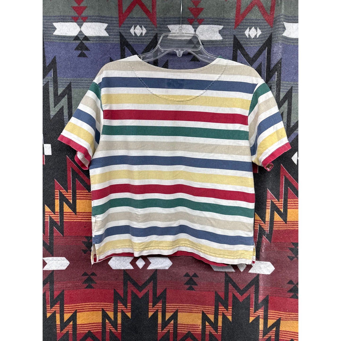 Jaclyn Smith Sport Large 90s Y2K T Shirt Rainbow Cotton Kidcore Sesame Street