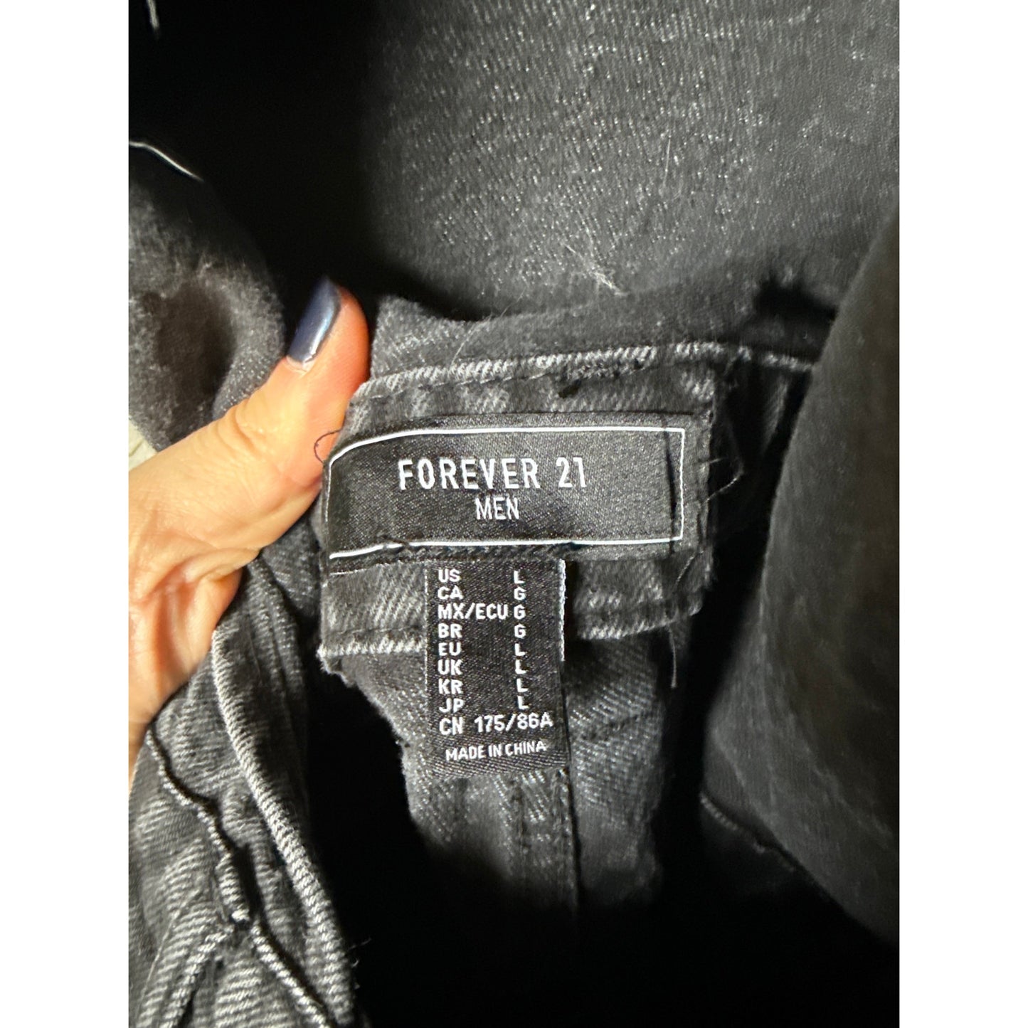Forever 21 Men's Large Unisex Cut Off Black Distressed Overalls Grunge Skater
