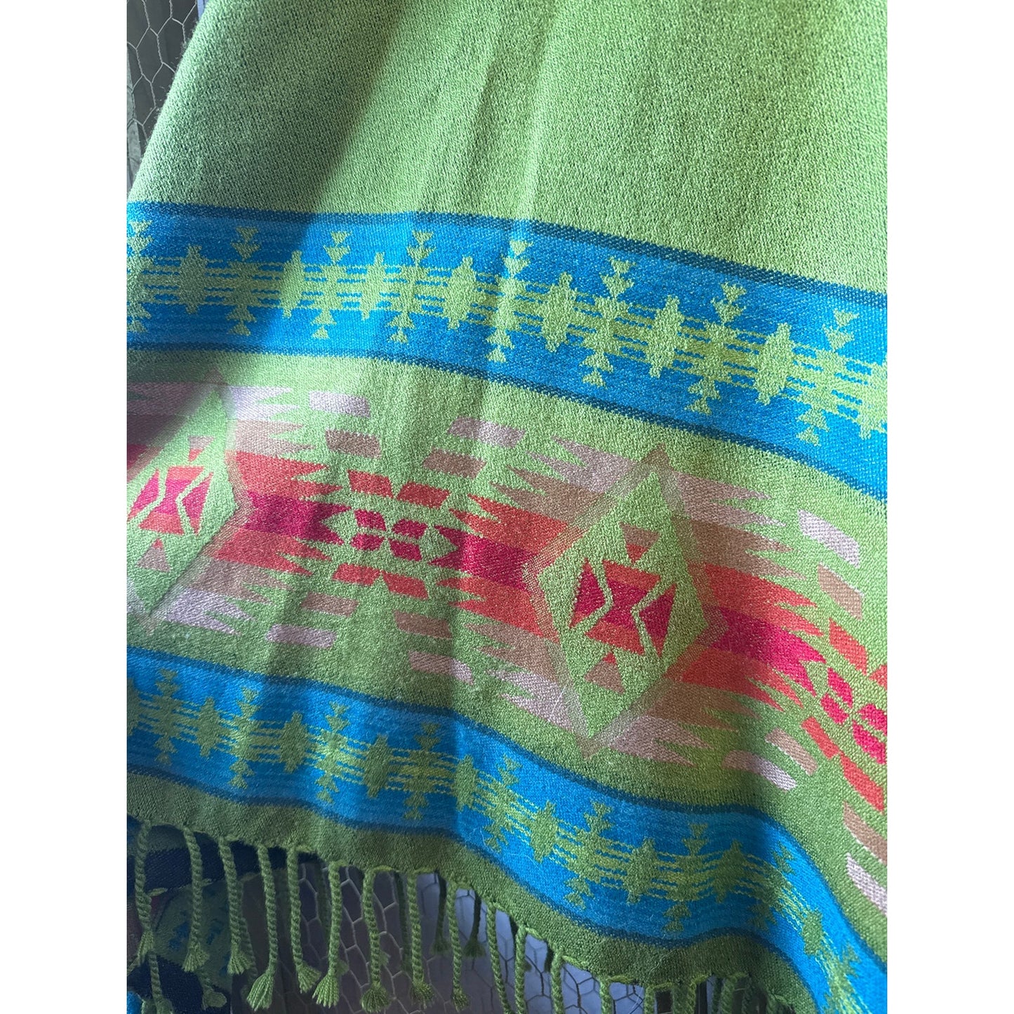 Pendleton Wool Blend Shawl Fringe One Size Southwestern