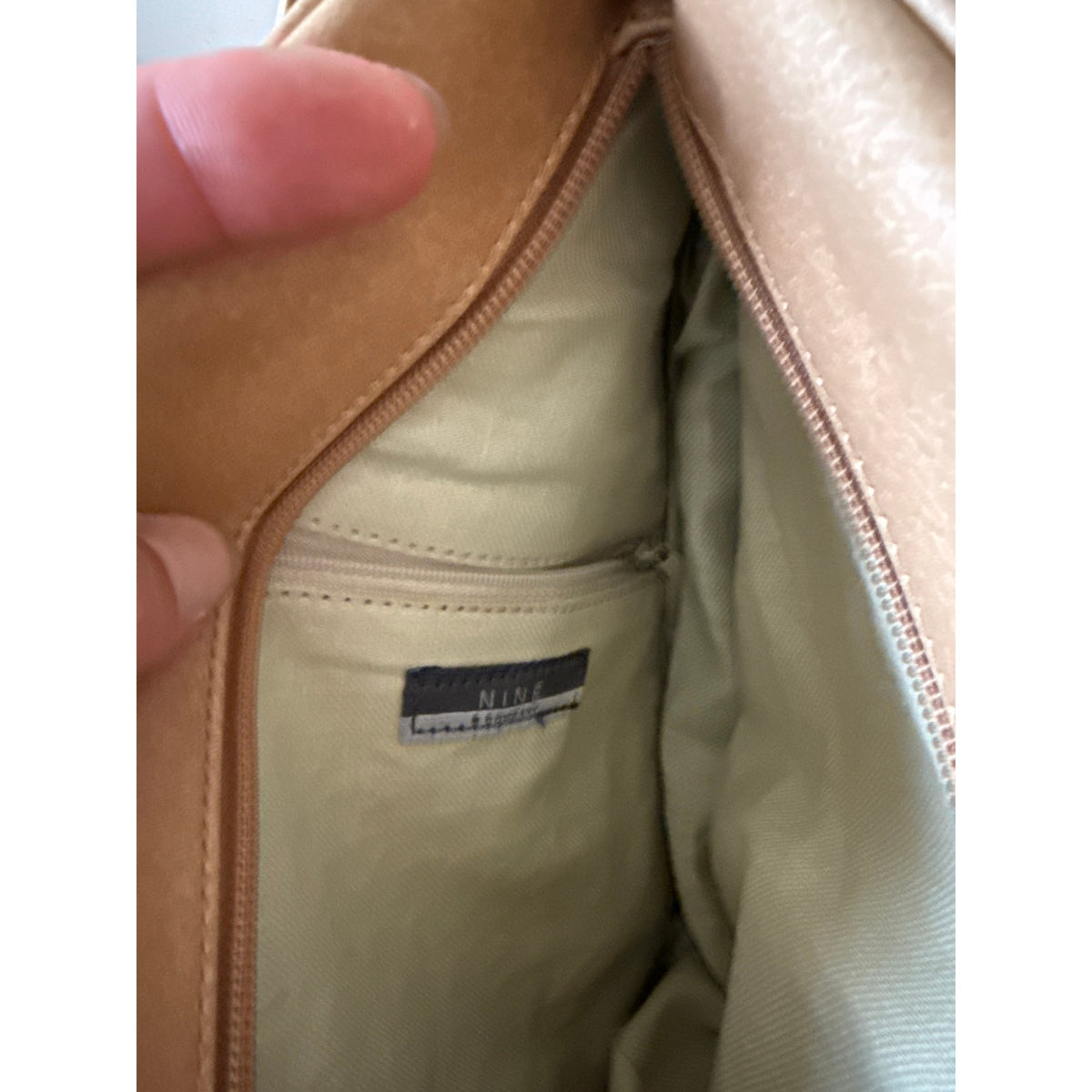 Y2K Vintage Nine and Company Tan Backpack Faux Leather Sling Bag