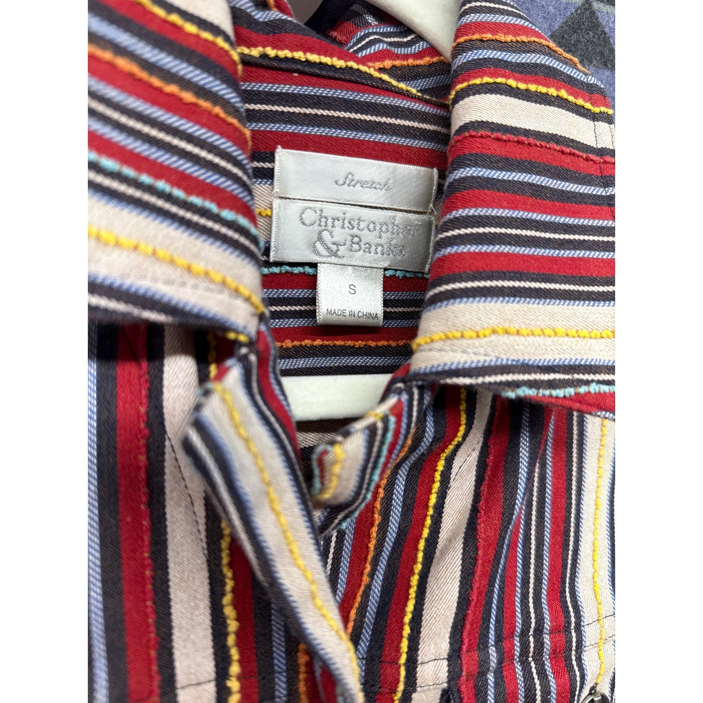 Vintage Christopher & Banks Women Cotton Lightweight Small Jacket Western Rodeo