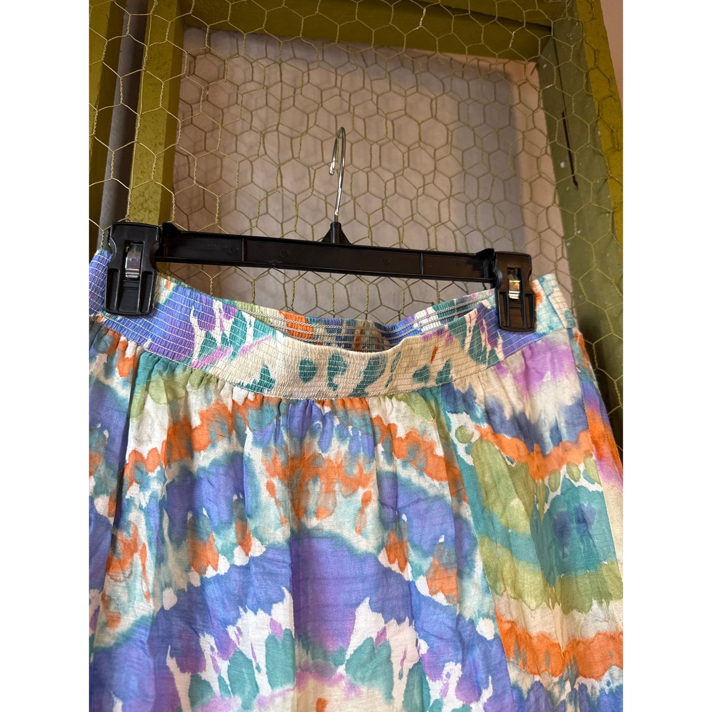 Nick and Zoe Size Small Silk Skirt Tie-dye Hippie Boho Earthy Versatile Summer