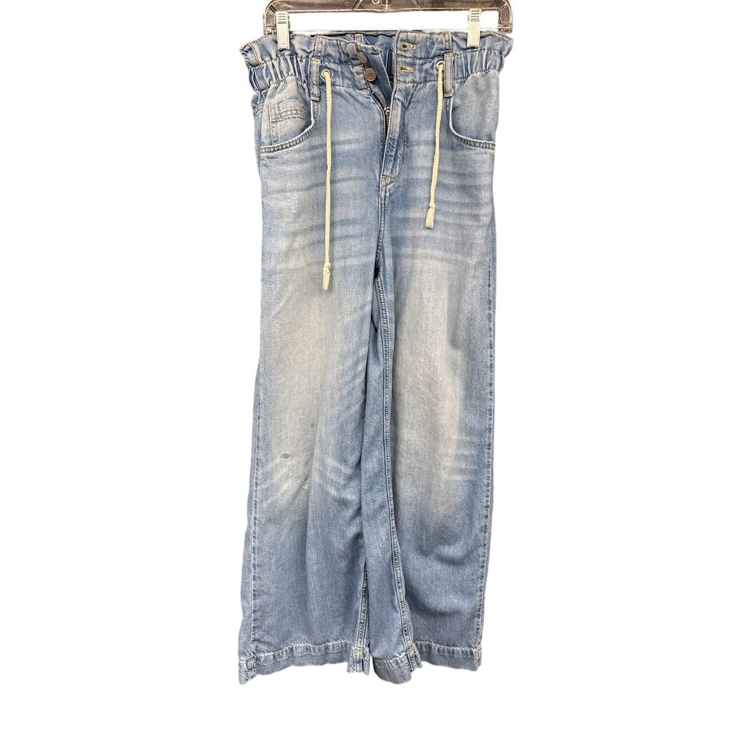 Pilcro Anthropologie Wide Leg Flare Pants 26 Nautical Beach Flowy Buttonfly