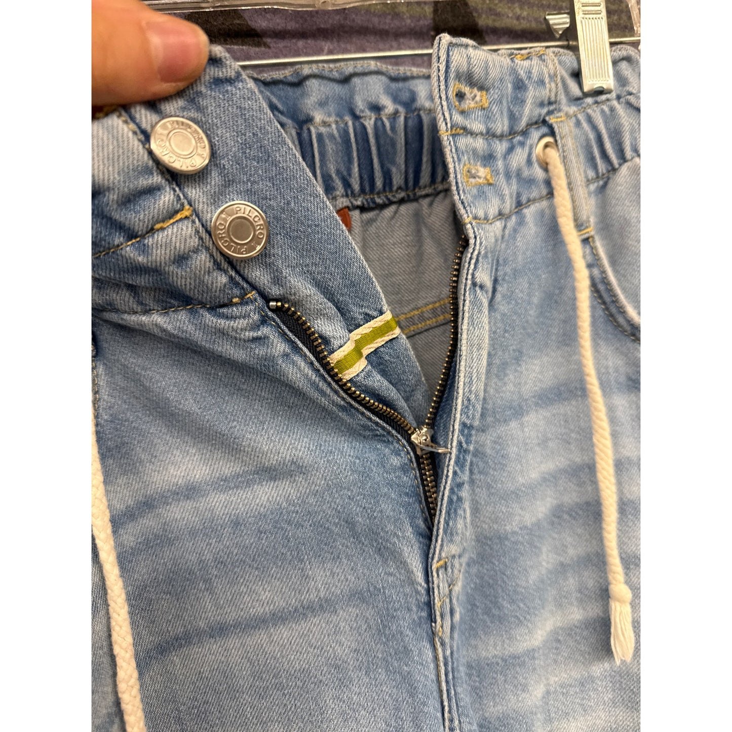 Pilcro Anthropologie Wide Leg Flare Pants 26 Nautical Beach Flowy Buttonfly