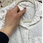 BeachLunchLounge White Mini Star Universe Sky Women's XS Tall Petite Blouse