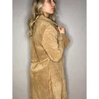 Arden B Women's Tan Leather Buckskin Western Maxi Coat Large Western Rodeo