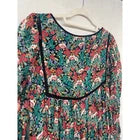 Anthropologie Floreat Women Floral Lined Embroidered Dress Small Petite Cottage