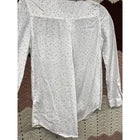 BeachLunchLounge White Mini Star Universe Sky Women's XS Tall Petite Blouse