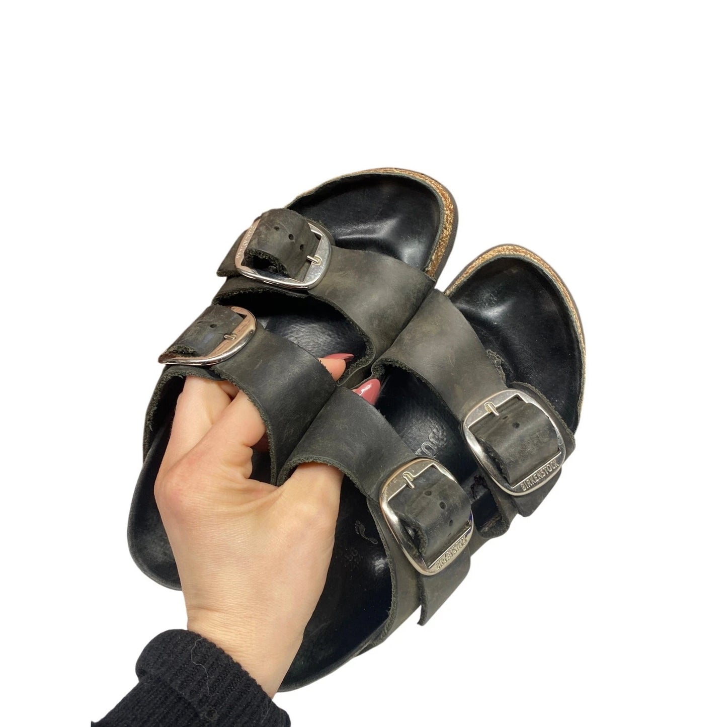 Birkenstock Women's Sandals Distressed Black
